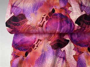 Bomuldsjersey - varmt blomstret look i de smukkeste farver